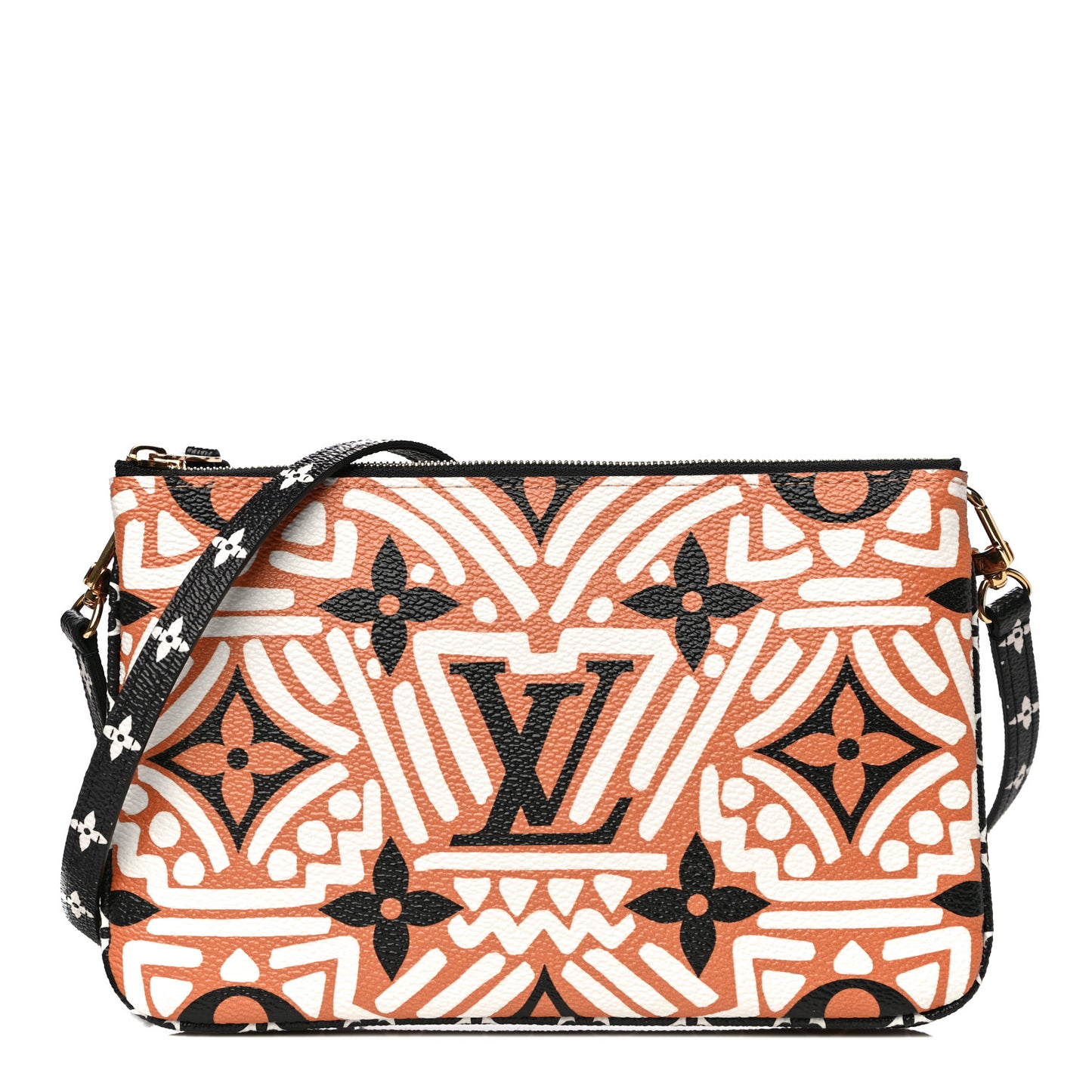 Monogram Giant Crafty Double Zip Pochette Creme Caramel