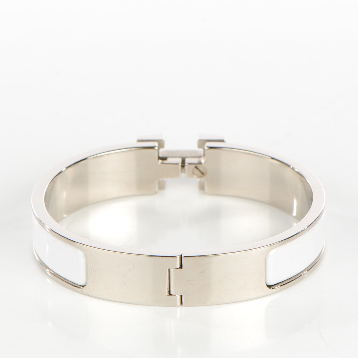 Hermes Enamel Narrow Clic Clac H Bracelet PM White 3 of 6