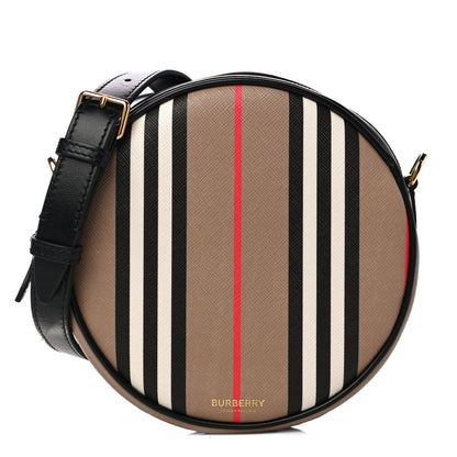 Burberry E-Canvas Calfskin Icon Stripe Louise Bag Archive Beige 2 of 10