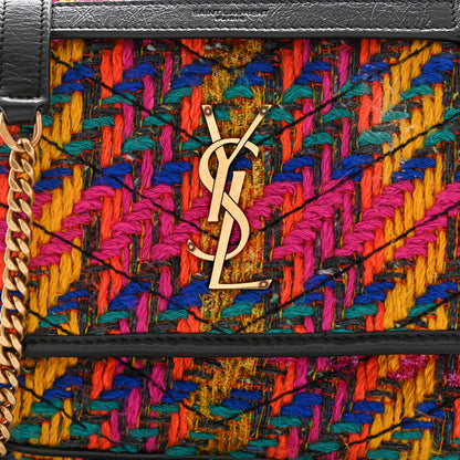 Saint Laurent Tweed Calfskin Matelasse Monogram Baby Niki Chain Satchel Multicolor 8 of 10
