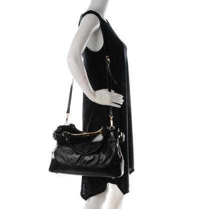 Burberry Lambskin Small Hepburn Satchel Black 2 of 8