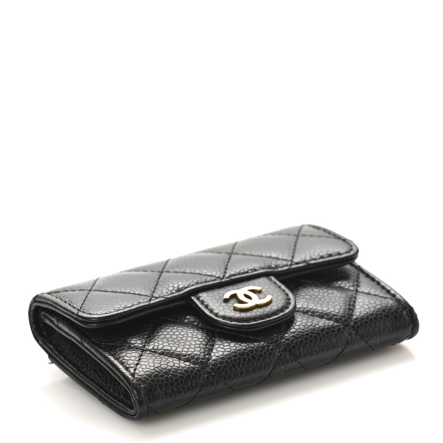 Chanel Caviar Quilted Flap Card Holder Wallet Black 4 of 11