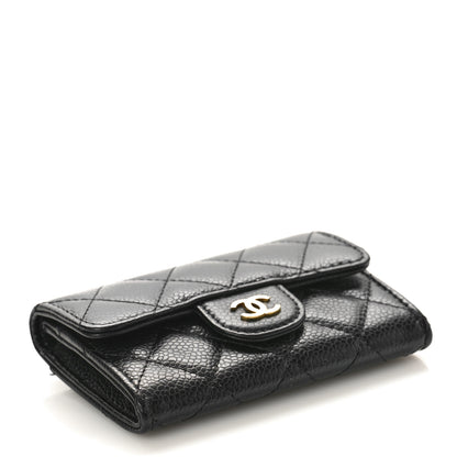 Chanel Caviar Quilted Flap Card Holder Wallet Black 4 of 11