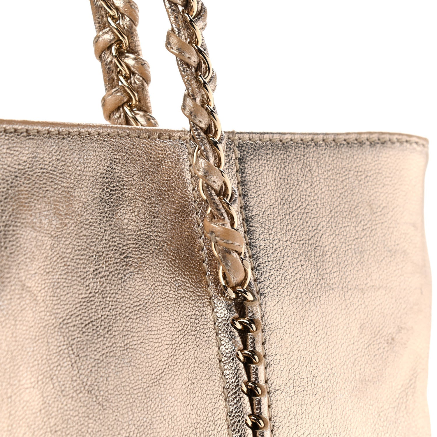 Chanel Metallic Goatskin Luxe Ligne Tote Gold 13 of 16