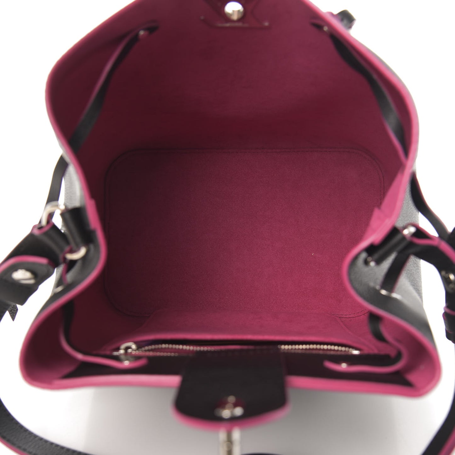 Calfskin Lockme Bucket Black