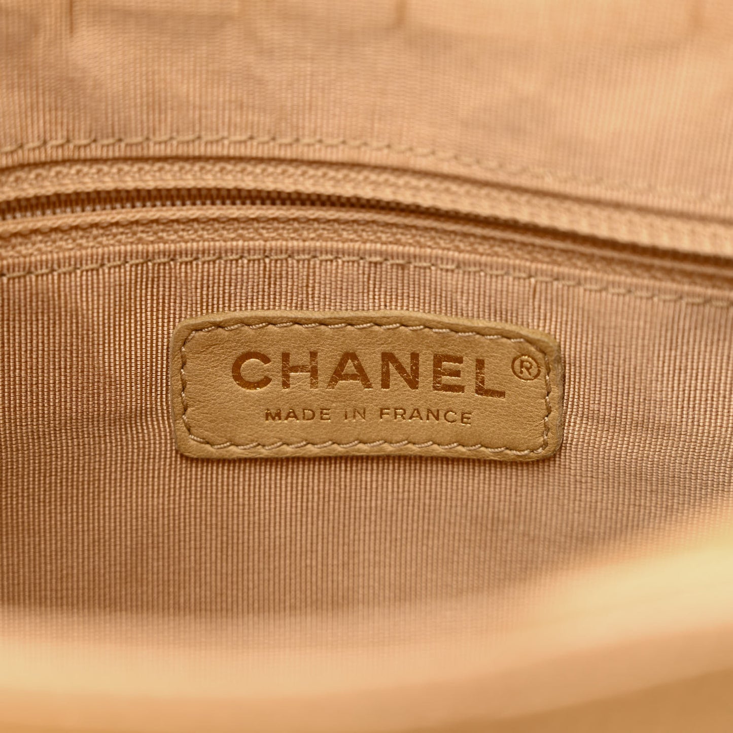 Caviar Quilted Timeless CC Shoulder Bag Beige