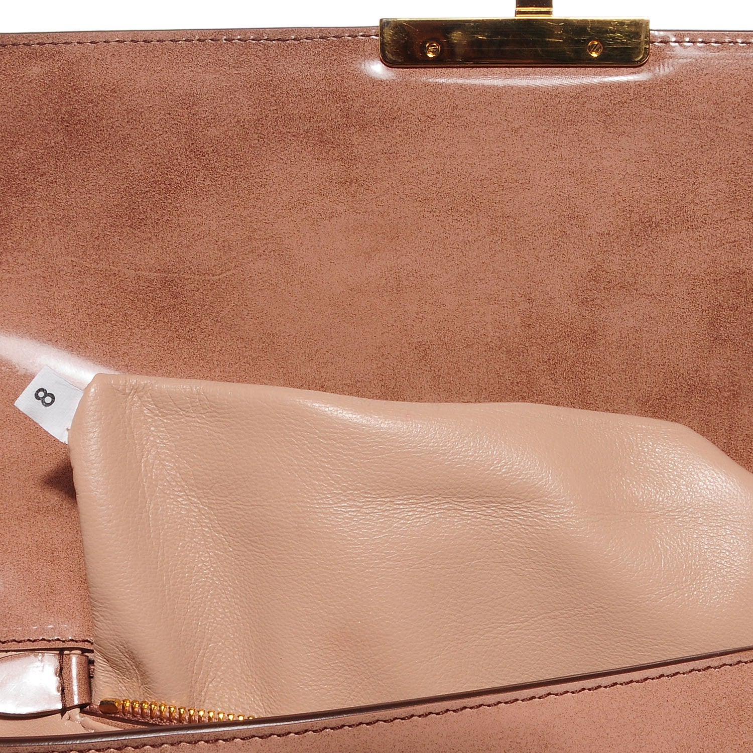 Prada Spazzolato Pushlock Clutch 7 of 9
