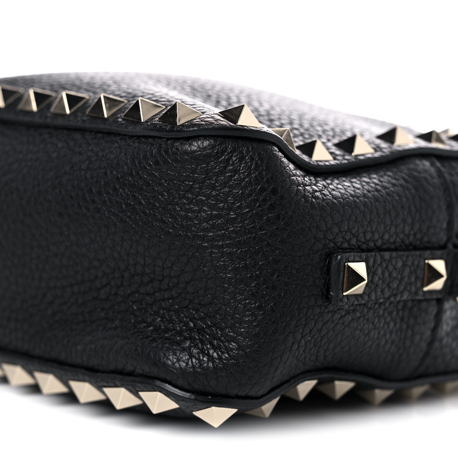 Valentino Garavani Pebbled Calfskin Rockstud Camera Crossbody Bag Black 3 of 8