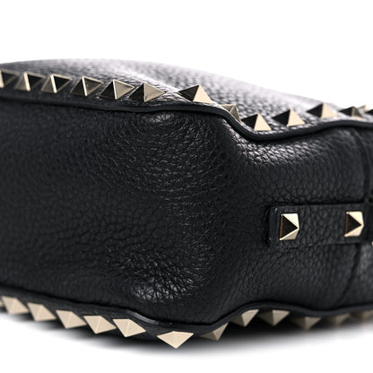 Valentino Garavani Pebbled Calfskin Rockstud Camera Crossbody Bag Black 3 of 8