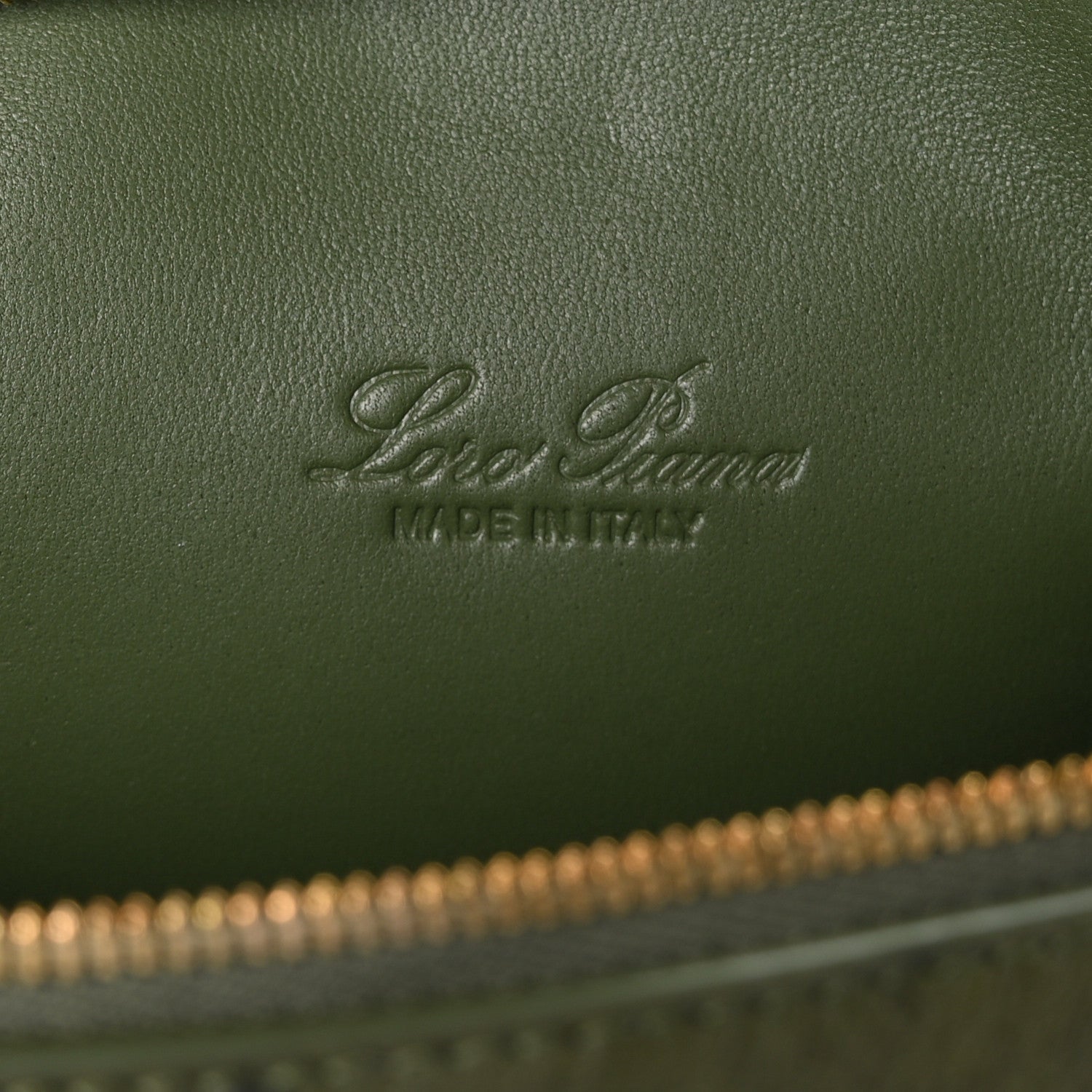 Loro Piana Ostrich L19 Extra Pocket Pouch Dark Lichen Green 6 of 8