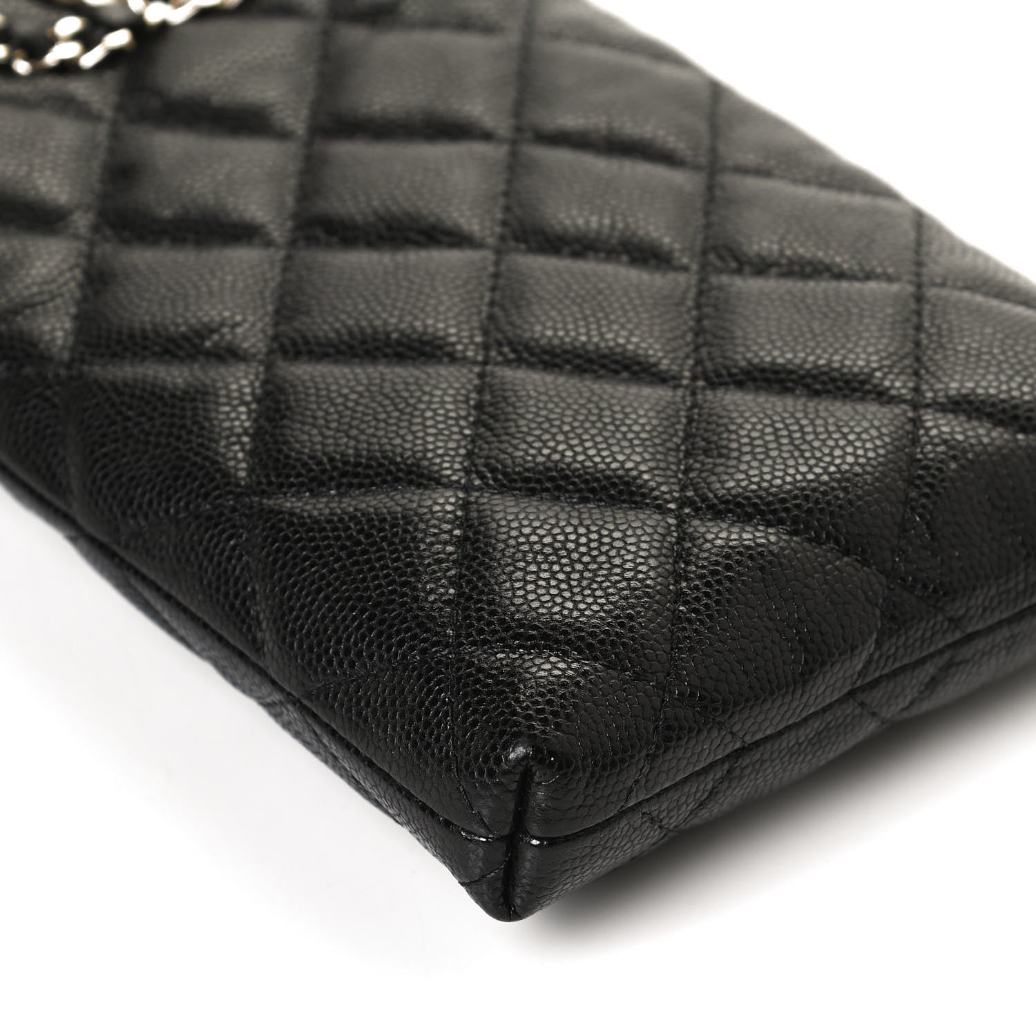 Chanel Caviar Quilted French New Wave Phone Holder With Chain Black 13 of 13