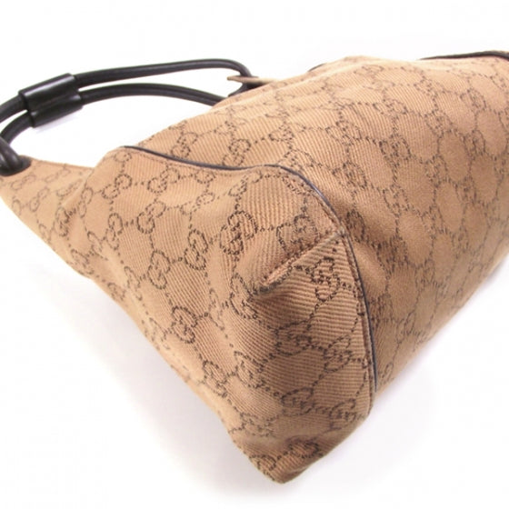 Gucci Monogram Hobo Handbag Beige 5 of 12