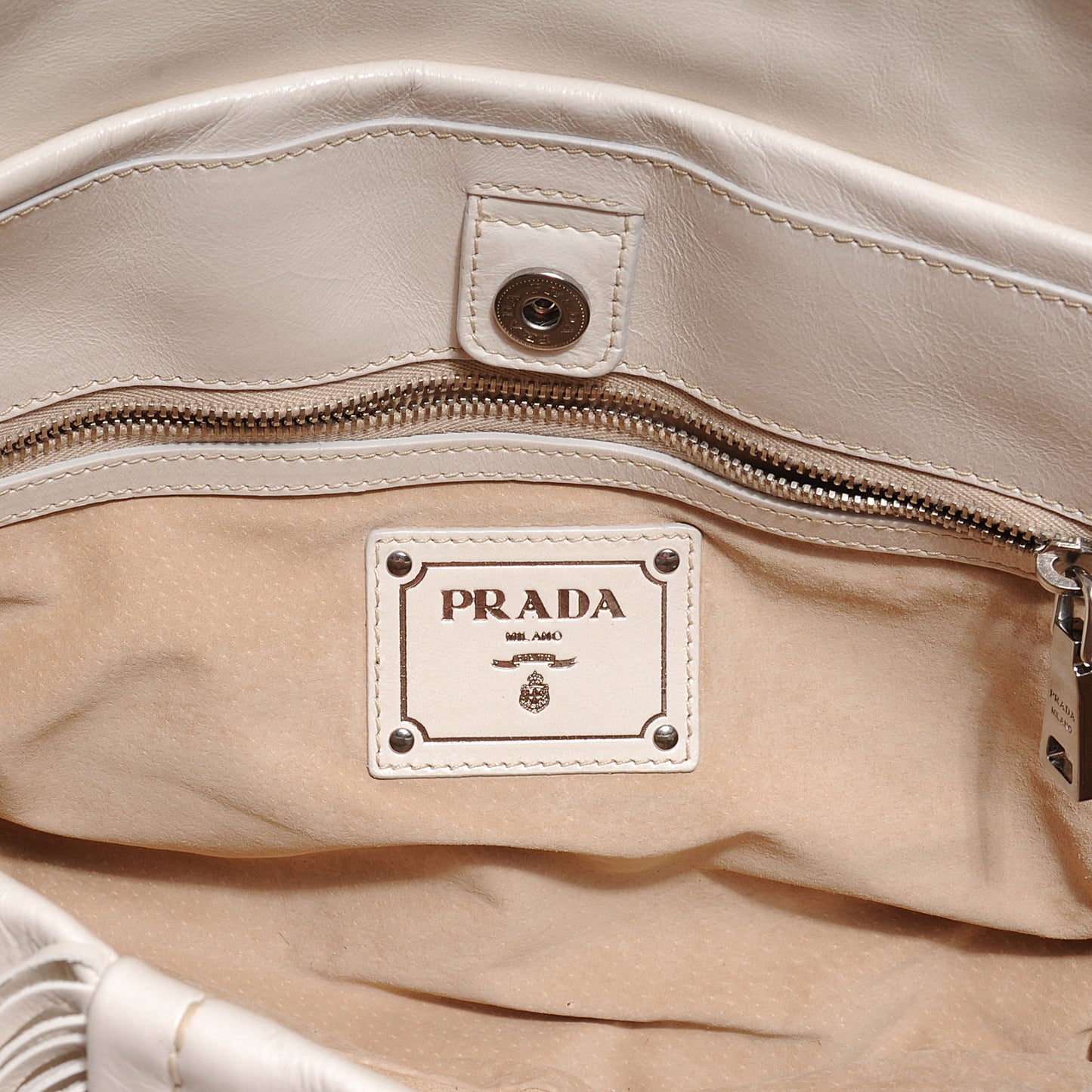 Vitello Shine Fringe Studded Flap Hobo Talco