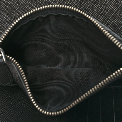 Prada Saffiano Metal Large Zip Wallet Black 7 of 9