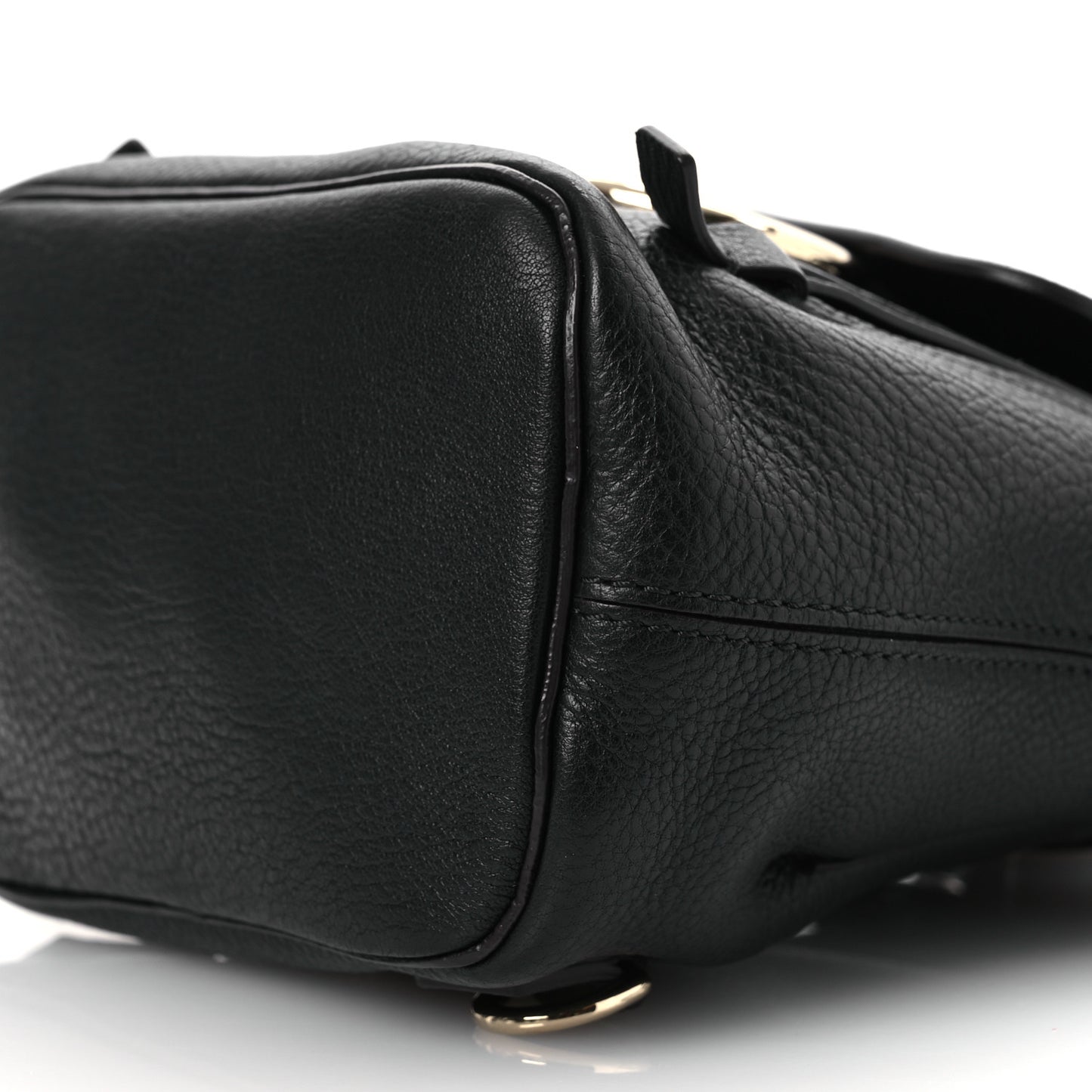 Suede Calfskin Mini Faye Backpack Black