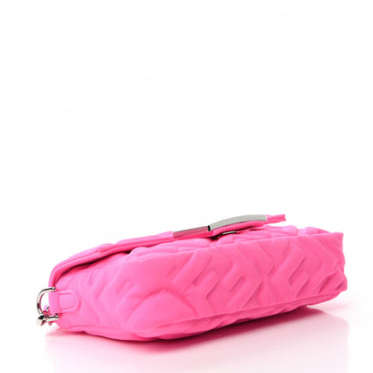 Fendi Lycra FF Embossed Mini Baguette Rosa Fluo 4 of 12