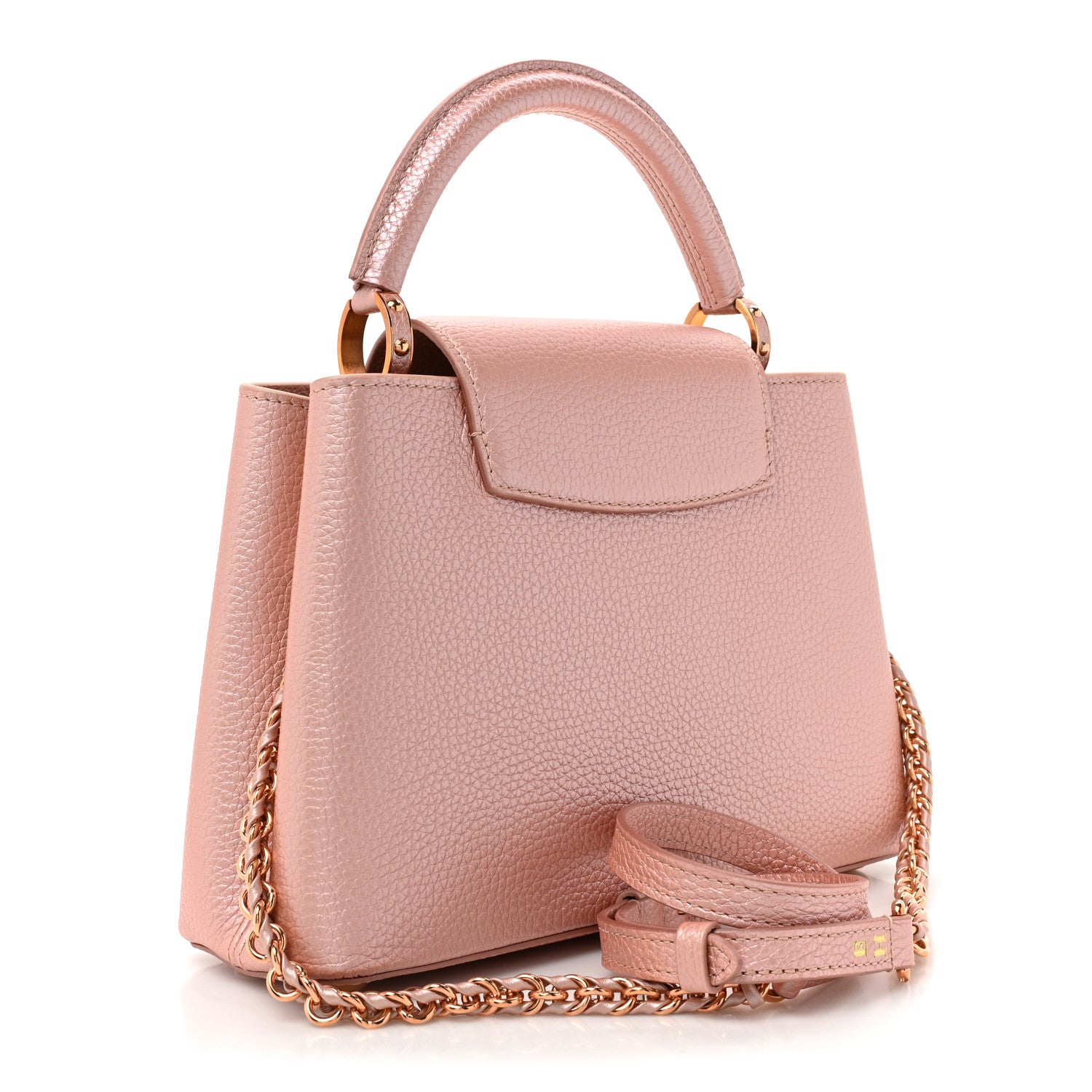 Louis Vuitton Metallic Taurillon Capucines BB Pearly Pink 3 of 10
