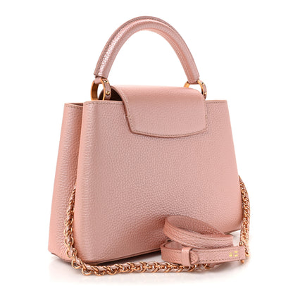 Louis Vuitton Metallic Taurillon Capucines BB Pearly Pink 3 of 10