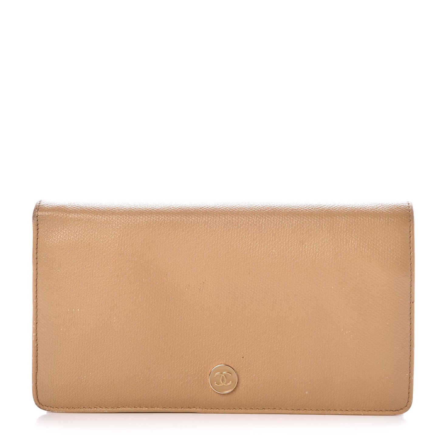 Grained Calfskin CC Wallet Beige