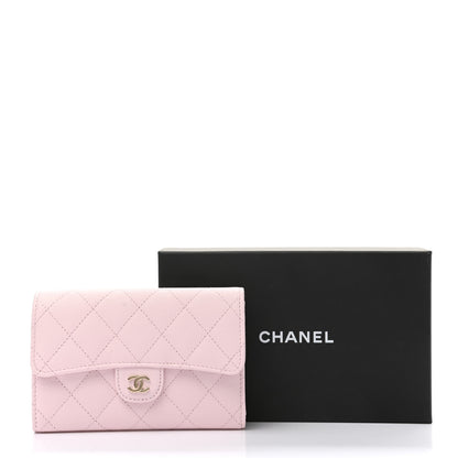 Chanel Caviar Quilted Medium Flap Wallet Pink 11 of 11