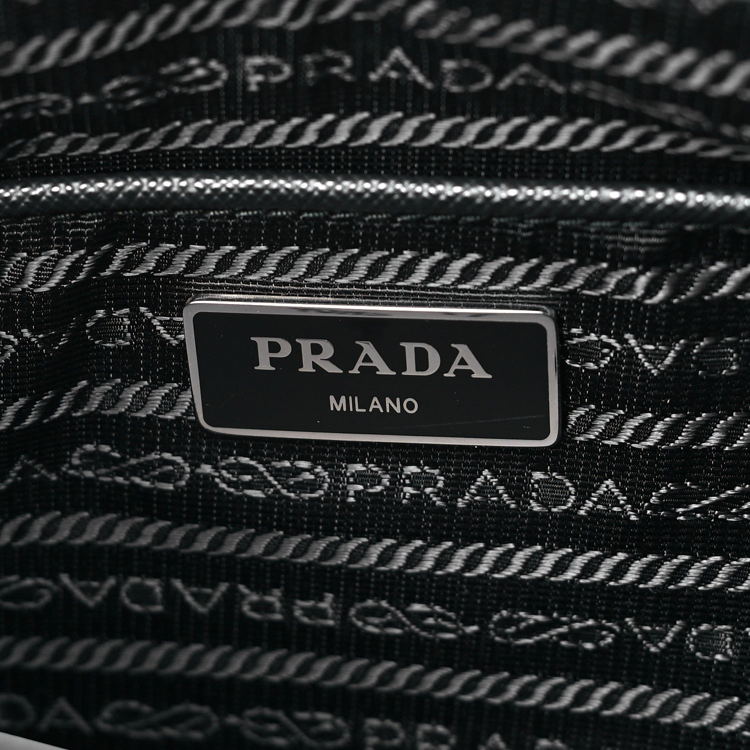 Prada Tessuto Nylon Saffiano Double Buckle Messenger Shoulder Bag Black 6 of 9