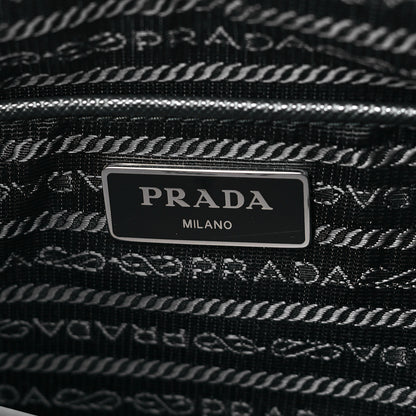 Prada Tessuto Nylon Saffiano Double Buckle Messenger Shoulder Bag Black 6 of 9