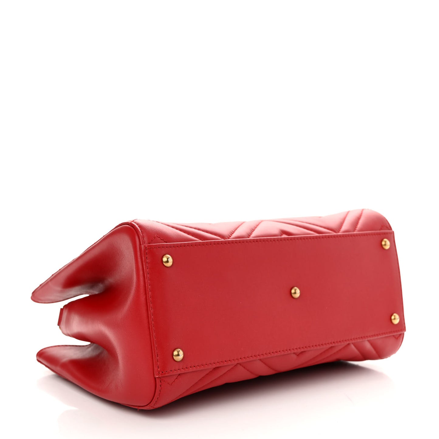 Calfskin Matelasse Small GG Marmont Tote Hibiscus Red
