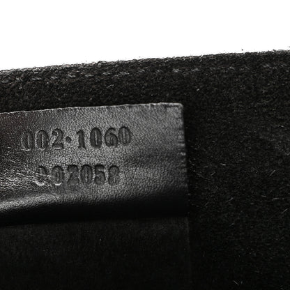 Gucci Wool Calfskin Bamboo Handle Bag Green Black 7 of 10