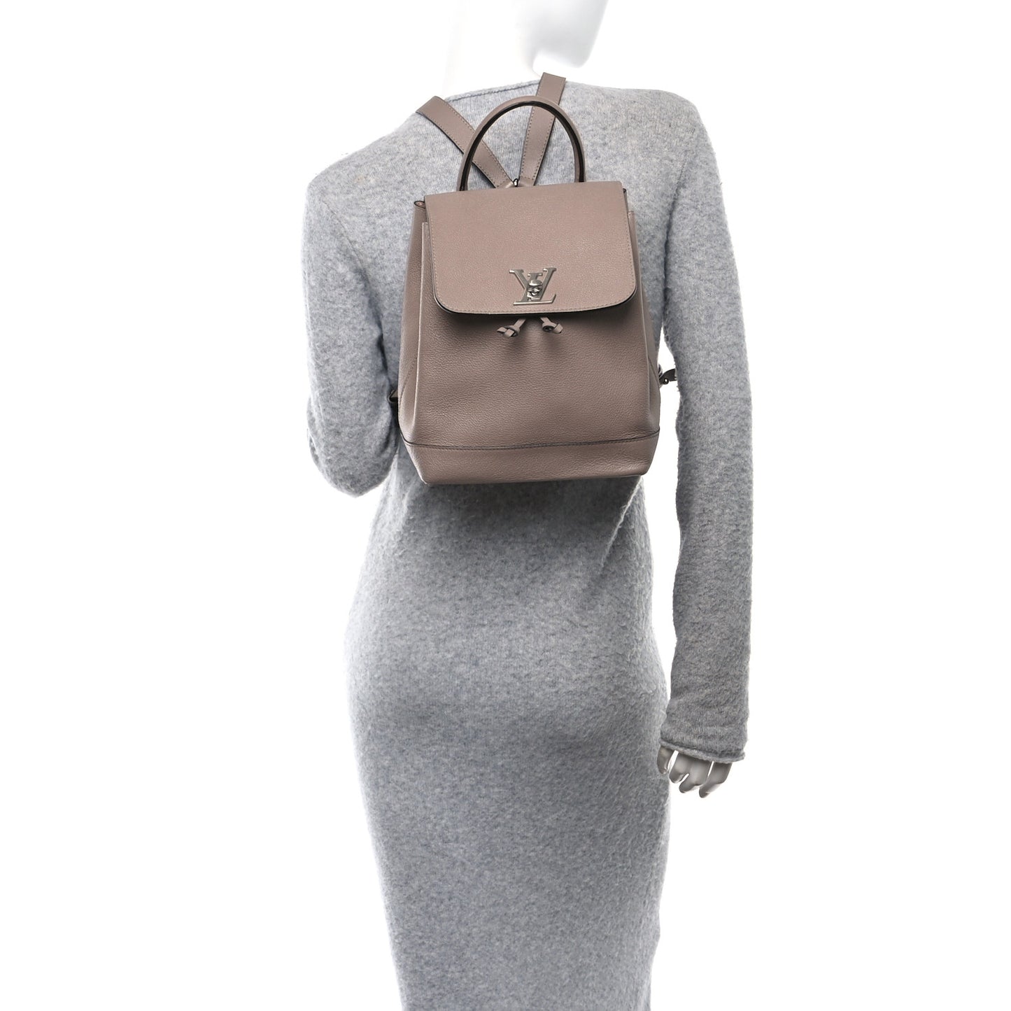 Soft Calfskin Lockme Backpack Mastic