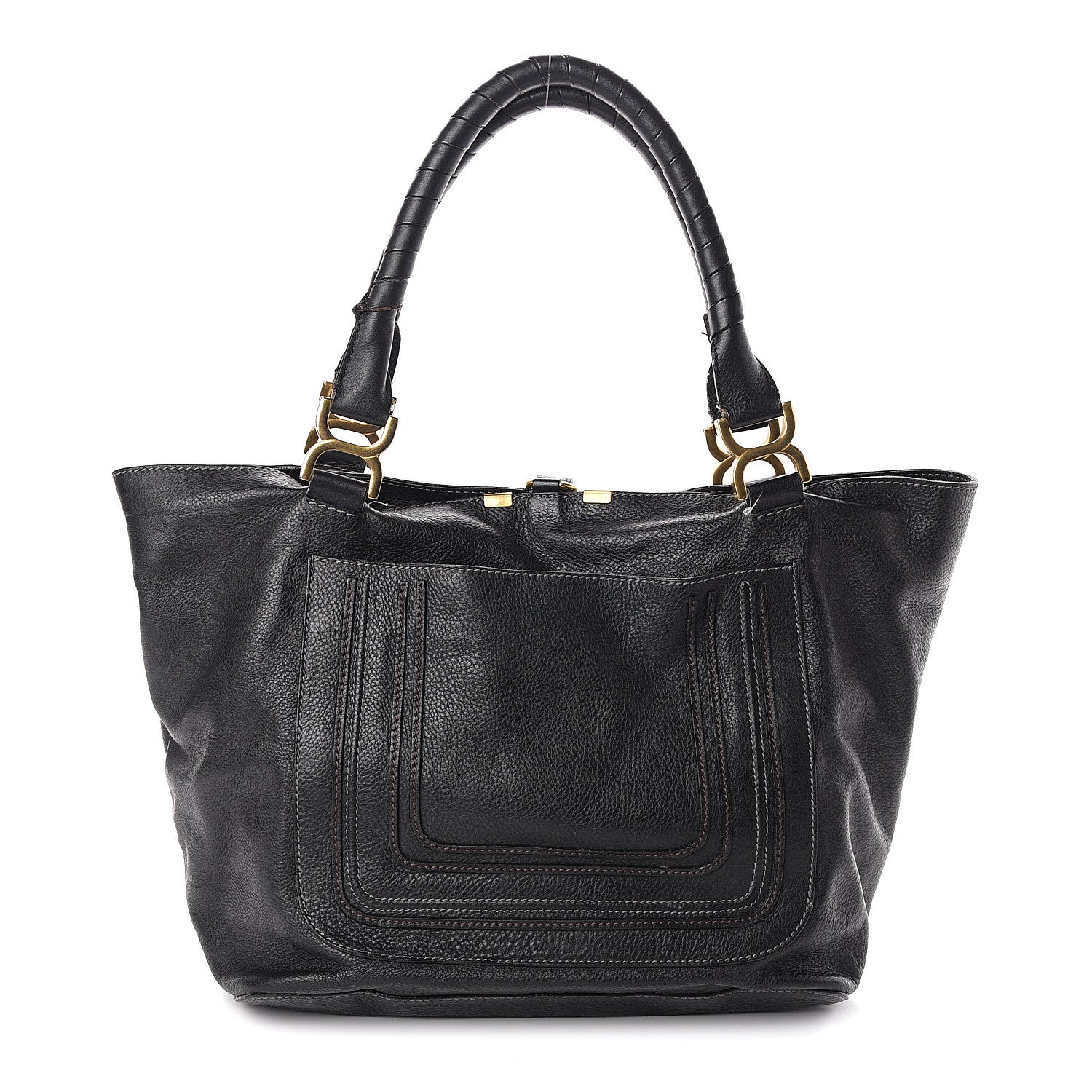 Chloe Calfskin Large New Marcie Tote Black 1 of 8