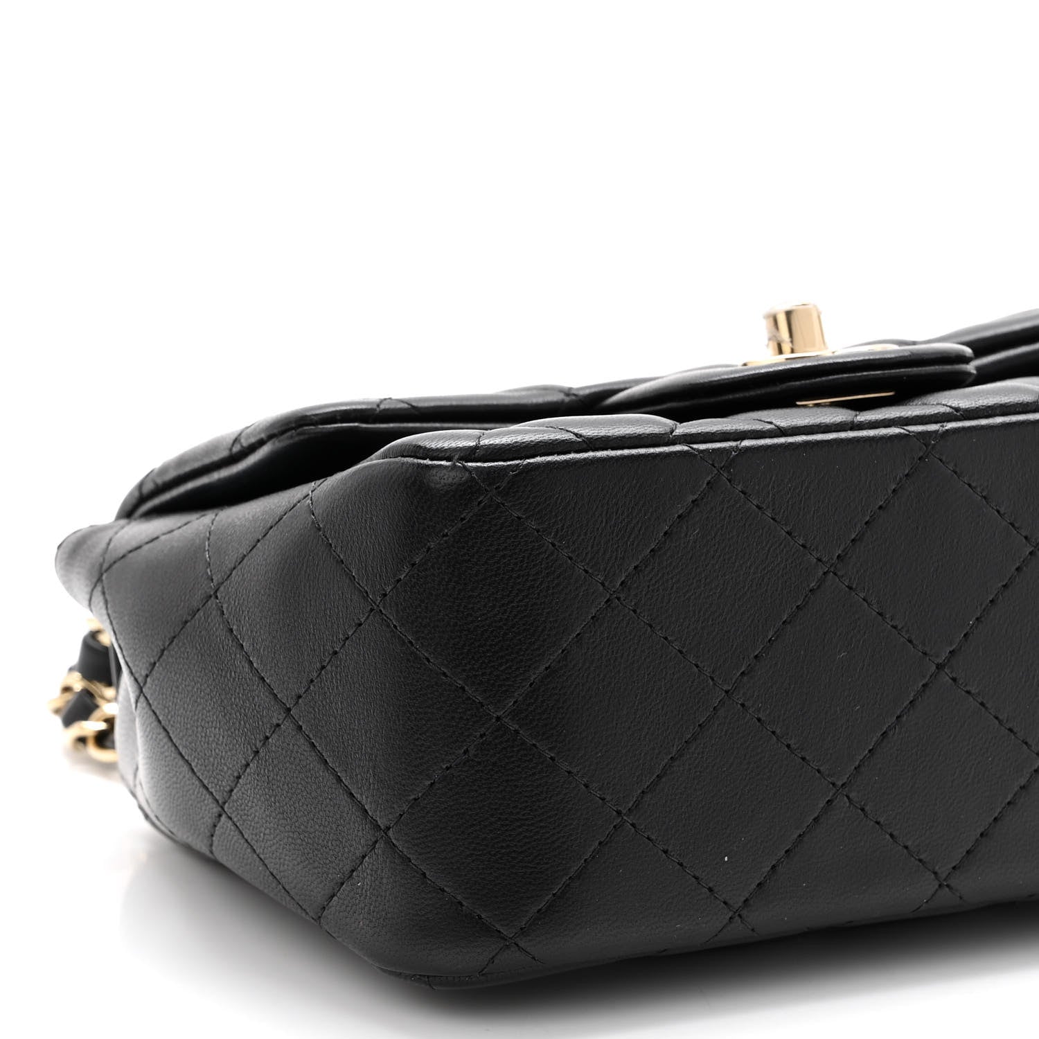 Chanel Lambskin Quilted Mini Square Flap Black 9 of 10