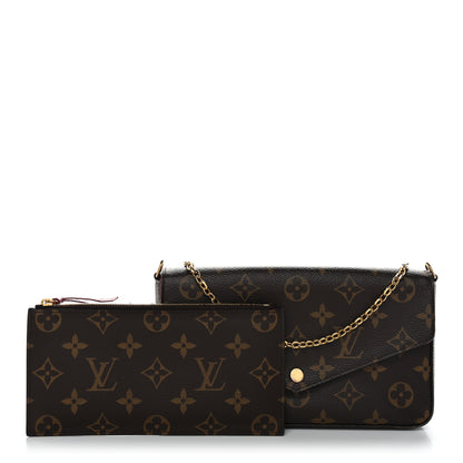 Louis Vuitton Monogram Pochette Felicie Chain Wallet Fuchsia 3 of 14