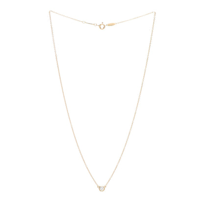 Tiffany 18K Yellow Gold Diamond .15ct Elsa Peretti Diamonds by the Yard Pendant Necklace 3 of 4