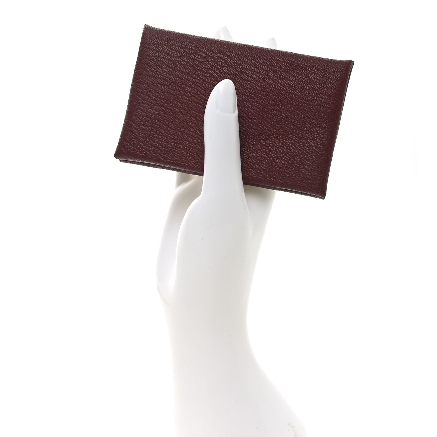 Chevre Mysore Calvi Card Case Rouge H