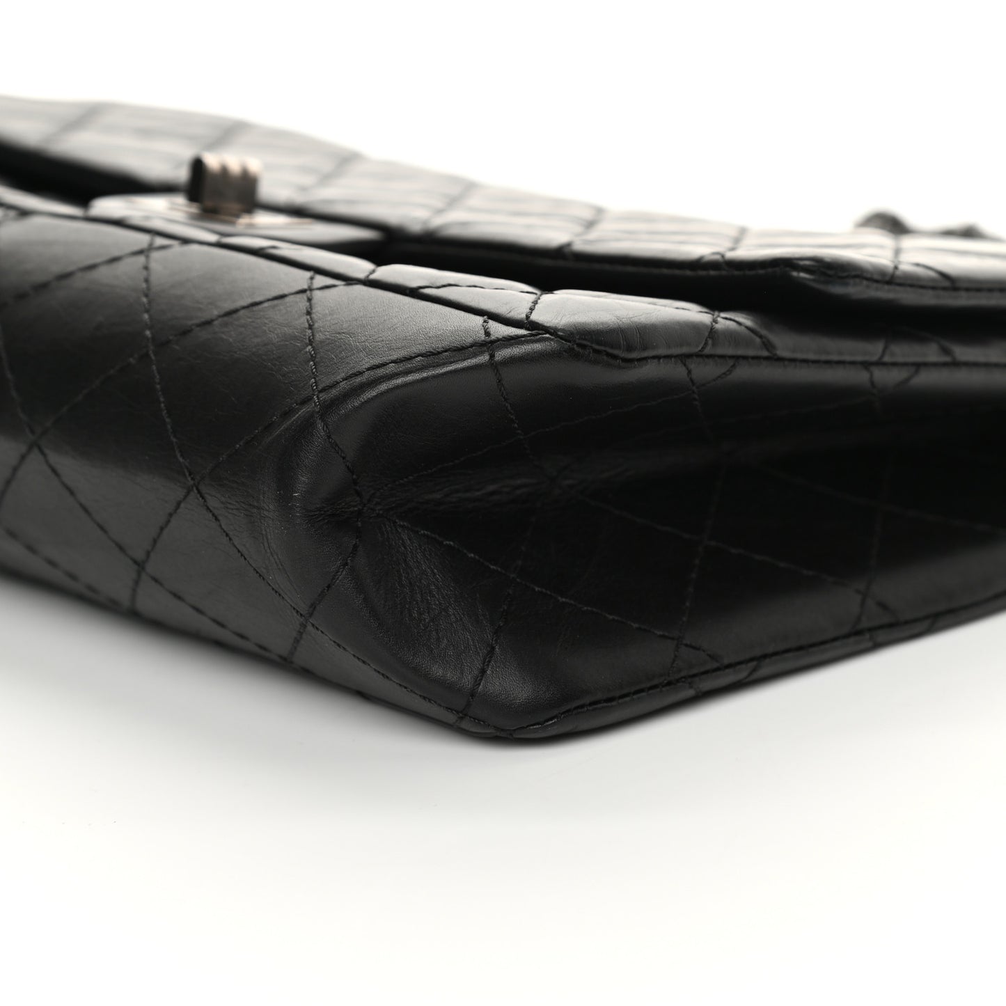 Aged Calfskin Quilted 2.55 Reissue 226 Flap Black