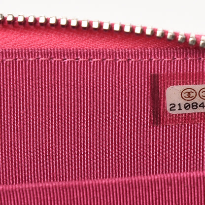 Chanel Caviar Quilted Zip Coin Purse Pink 7 of 8