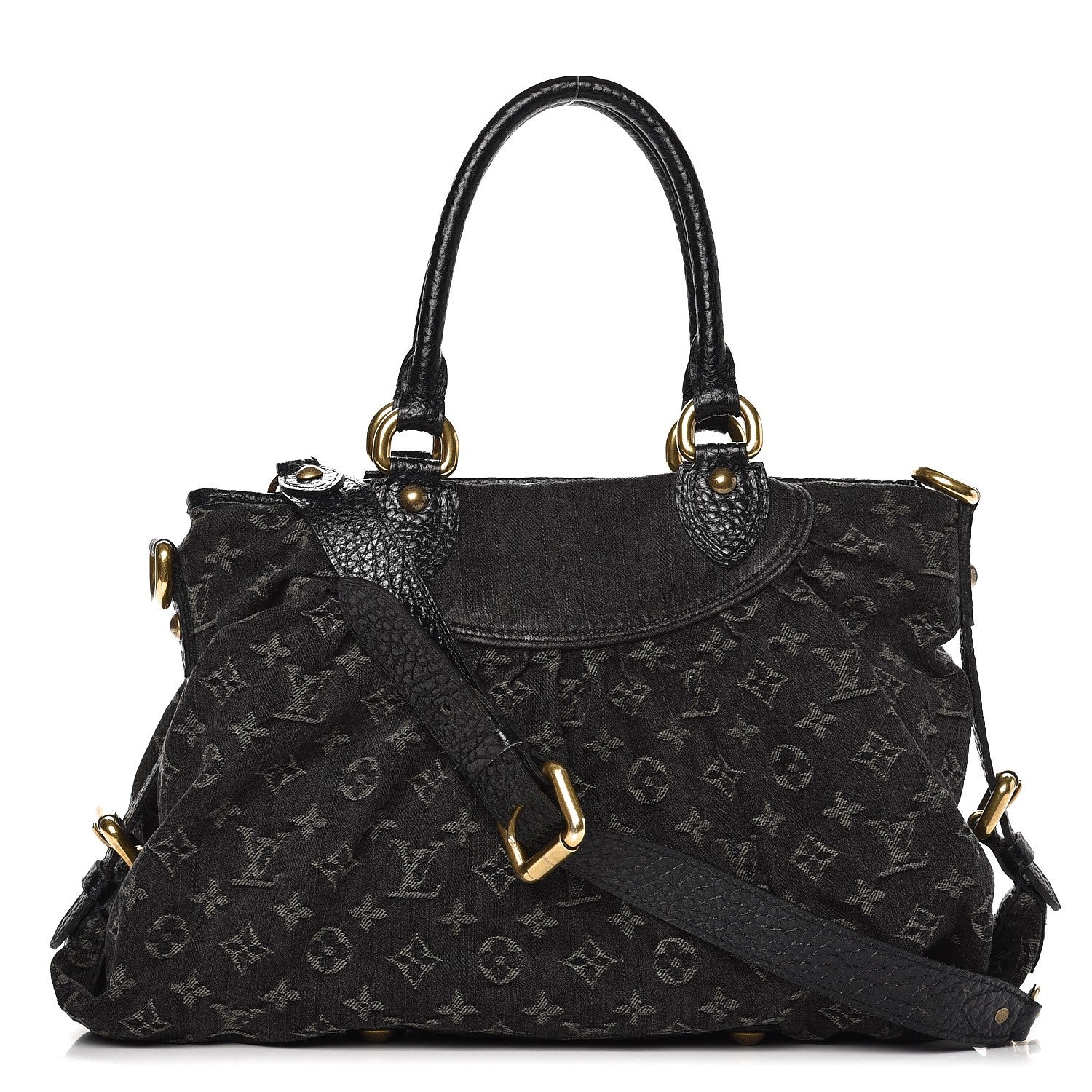 Louis Vuitton Denim Neo Cabby MM Black 1 of 8