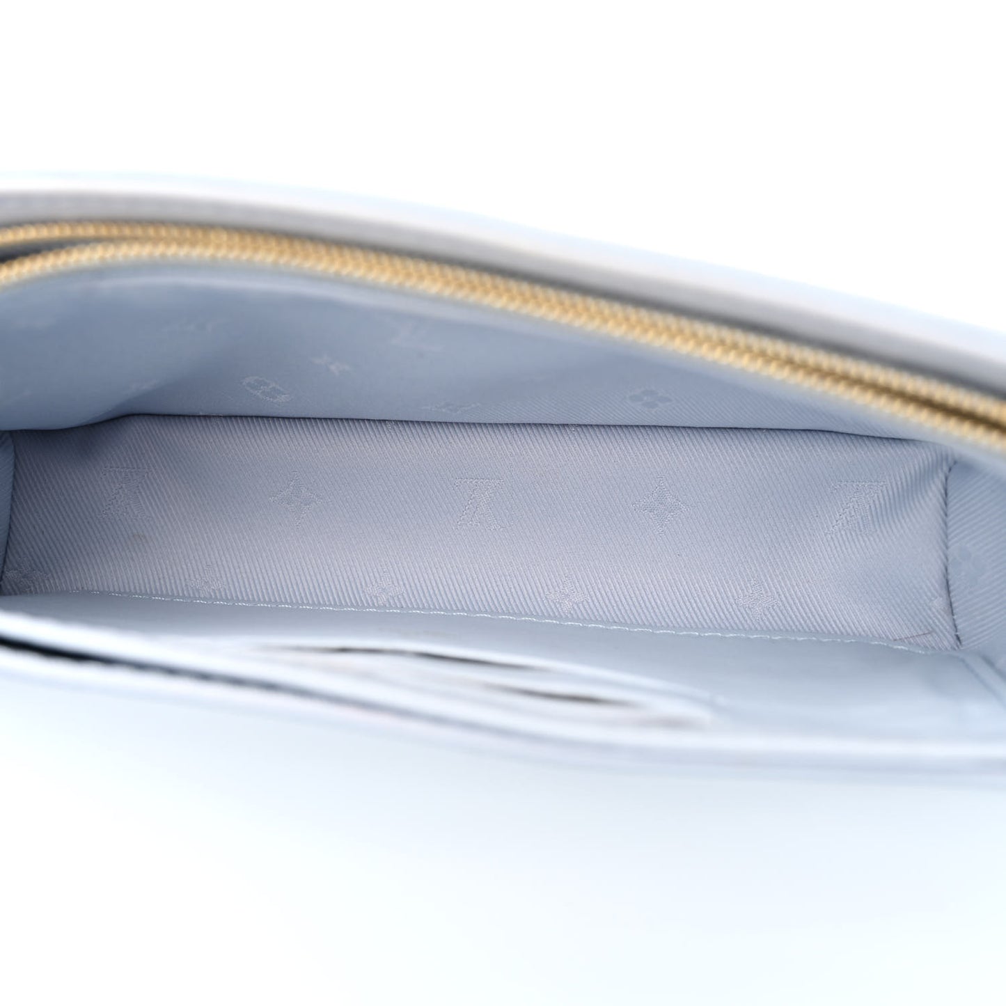 Calfskin Bubblegram Wallet On Strap Ice Blue