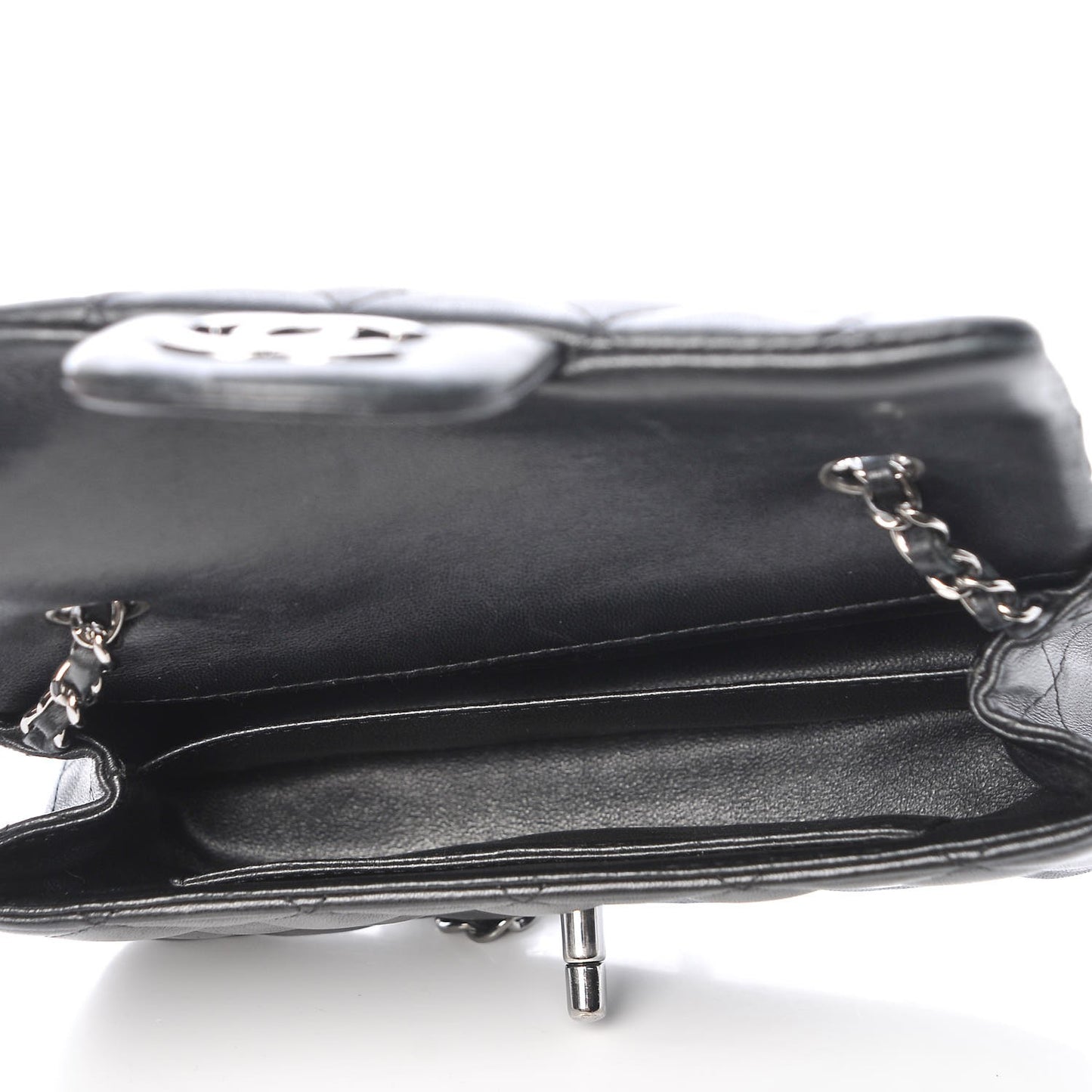 Lambskin Quilted Extra Mini Flap Black