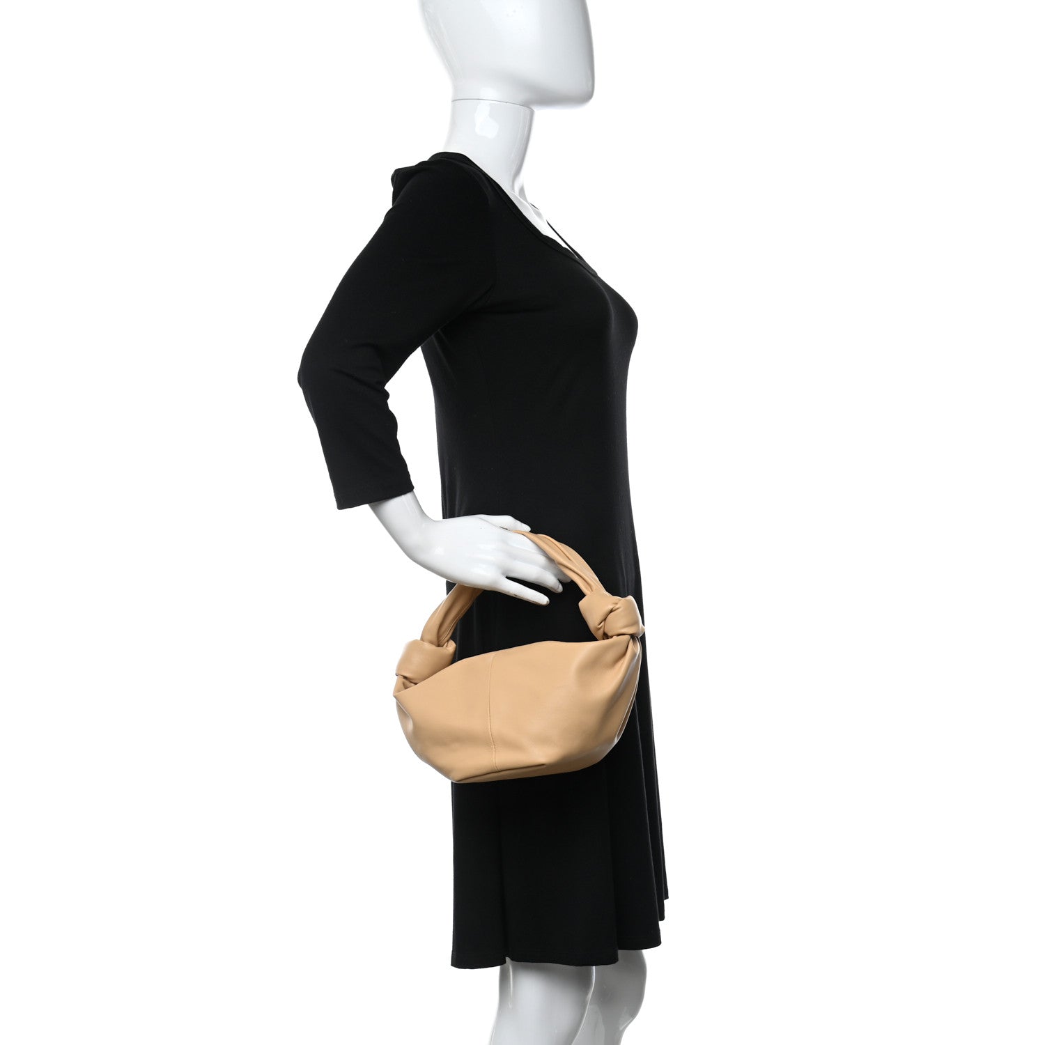 Bottega Veneta Calfskin Mini Double Knot Bag Almond 2 of 8