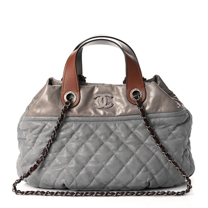 Chanel Iridescent Calfskin Quilted Small In The Mix Tote Grey 1 of 12