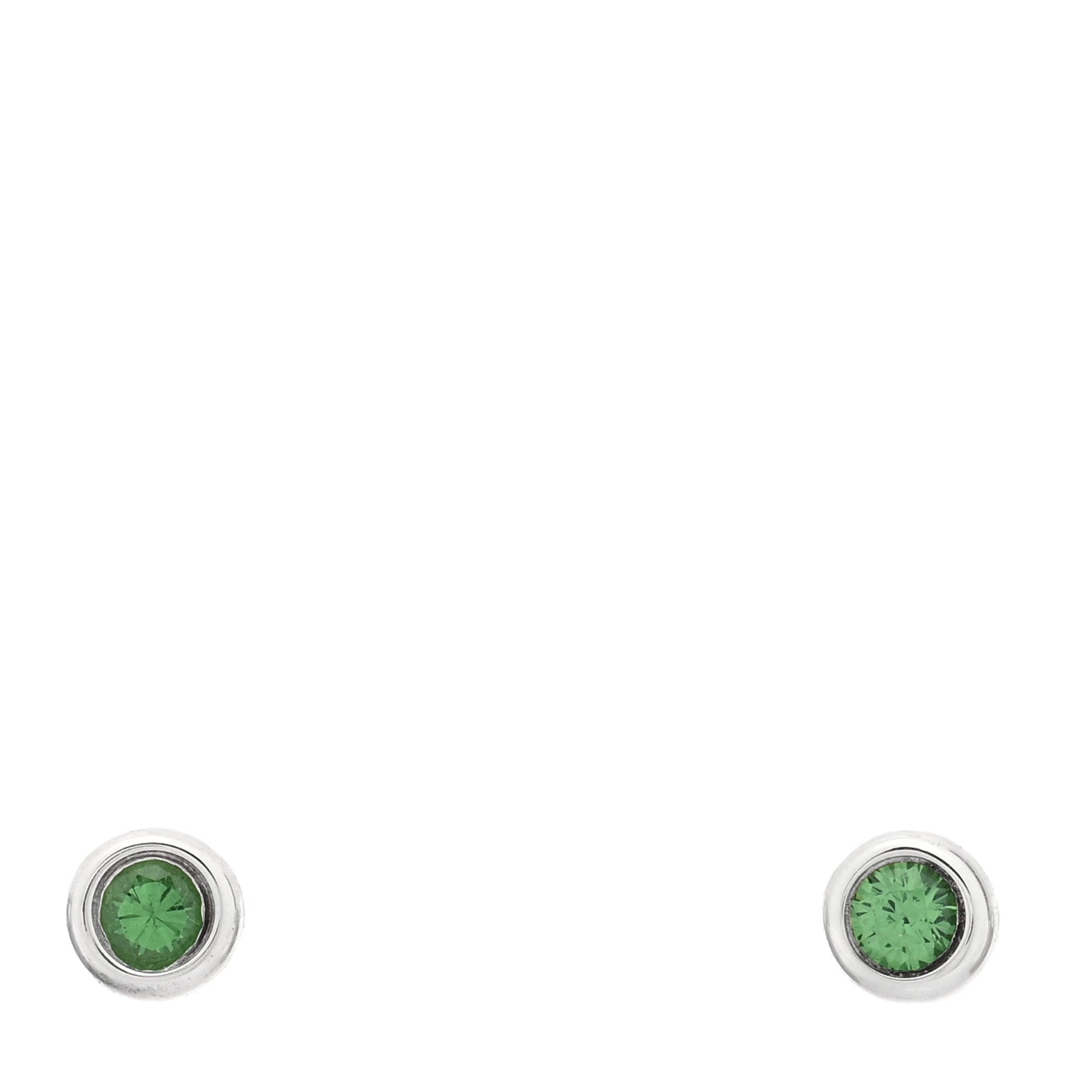 Tiffany Sterling Silver Tsavorite Color By The Yard Earrings 1 of 5