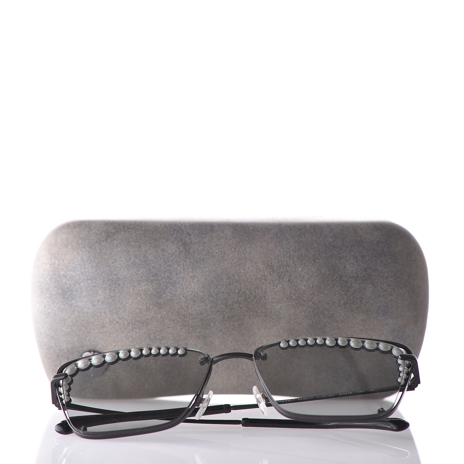 Chanel Square Frame Pearl Sunglasses 4235-H Black 7 of 8
