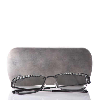 Chanel Square Frame Pearl Sunglasses 4235-H Black 7 of 8