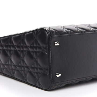 Christian Dior Lambskin Cannage Medium Lady Dior Black 8 of 10
