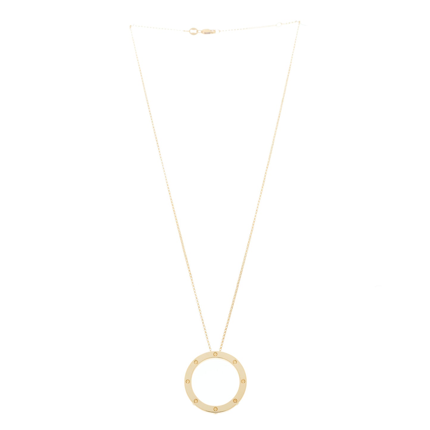 18K Yellow Gold Pois Mois Small Circle Pendant Necklace