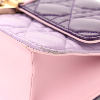 Christian Dior Lambskin Cannage Miss Dior Promenade Pouch Purple Multicolor 11 of 14