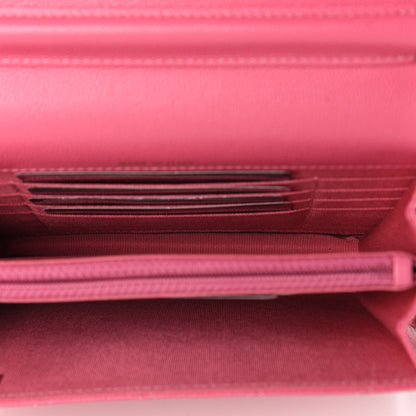 Chanel Caviar Quilted Square Wallet On Chain WOC Pink 5 of 12