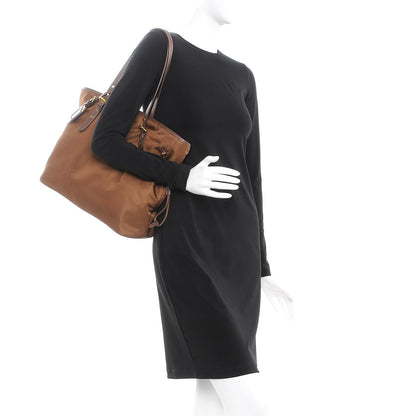 Prada Tessuto Nylon Saffiano Tote Corinto 2 of 12