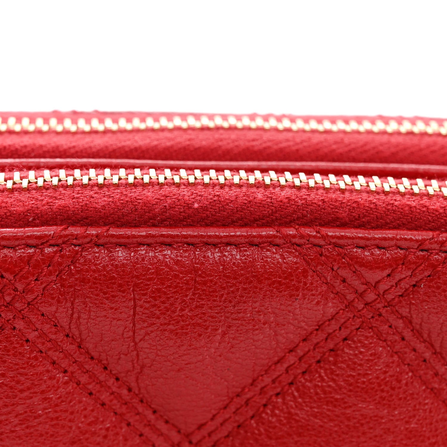 Saint Laurent SAINT LAURENT Grained Lambskin Quilted Mini Becky Double Zip Bag Rouge Eros 11 of 11